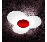 CLOVER APPLIQUE-PLAFONIERA D.100 CM 6 LUCI ROSSO 1114-100-RO
