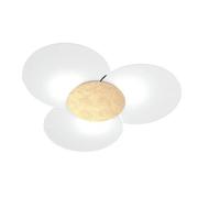 CLOVER APPLIQUE-PLAFONIERA D.45 CM 3 LUCI FOGLIA ORO 1114-45-FO