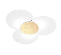 CLOVER APPLIQUE-PLAFONIERA D.70 CM 6 LUCI FOGLIA ORO 1114-70-FO