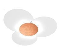 CLOVER APPLIQUE-PLAFONIERA D.70 CM 6 LUCI FOGLIA RAME 1114-70-FR
