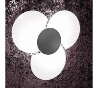 CLOVER APPLIQUE-PLAFONIERA D.70 CM 6 LUCI GRIGIO ANTRACITE 1114-70-GA