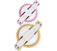 Clover Macchinetta Pom, Plastic, Pink/Yellow/off White, 5.27 x 10.1 x 23.92 cm, 2 unità