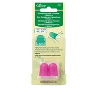 Clover Flexible Rubber Thimble-Medium Ditali: Gomma Flessibile: Media: 2 Pezzi, Rosa, 16 mm