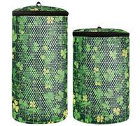 Clover Happy St - Borsa per scarpe da ginnastica, set di 2 sacchetti per la pulizia delle scarpe da ginnastica, colore: verde, Clover Green Happy St, 1 size, moderno