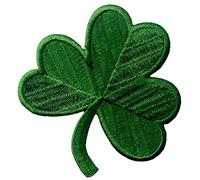 Clover irlandese Verde scuro Lucky Shamrock Emblema Nazionale Termoadesiva Cucibile Ricamata Toppa