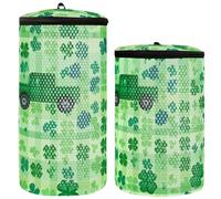 Clover Leaf Giorno di San Patrizio Clover Lucky Green Doodle Scarpa Sacchetto di Lavaggio Per Lavatrice Scarpe Sacchetto di Lavaggio Per Scarpe Da Ginnastica 2pcs Sneaker Sacchetto di Lavanderia