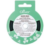 Clover Nastro Per Bias - 6mm x 10m - Oro, Argento, Nero - Cucito