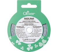 Clover - Nastro sghembo, Applicazione Rapida, Misure: 6 mm x 10 m, Colore: Argento