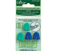 Clover - Protezioni per punte ferri circolari da maglia - Multicolore - Misure 0-8 - 4 pz