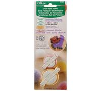 Clover Macchinetta Pom, Plastic, Pink/Yellow/off White, 5.27 x 10.1 x 23.92 cm, 2 unità