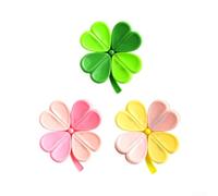 Clover - Set di 3 chiusure magnetiche per frigorifero, set di 3 sacchetti per snack con forti magneti, per conservare la freschezza degli alimenti, verde, giallo, rosa