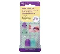 Clover Sew for Fun Flexible Thimble Set-2/Pkg Ditale, Viola e Blu, Taglia unica