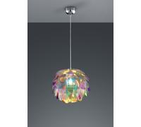 CLOVER SOSPENSIONE PIGNA IRIDESCENTE D. 40cm 1 LUCE ATTACCO E27