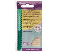 Clover Spilli a forma di cuore, confezione da 20, in lega di plastica, colore: bianco