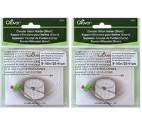 Clover Supporto per Punto Circolare: Corto, Altro, Multicolore (Confezione da 2)