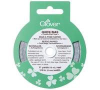 Clover Veloce Sbieco Nastro - 6mm X 10m - Oro, Argento, Nero - Cucito