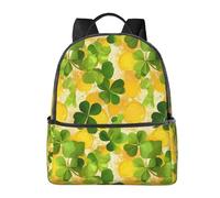 Clover - Zaino per donne e uomini, con trifoglio, per la scuola, per adolescenti, stile casual, per college, viaggi, lavoro