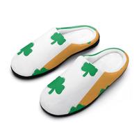 Clovers on the Irish Flag Pantofole da uomo per interni ed esterni senza lacci con suola in gomma, Stile:, 43 1/3 EU