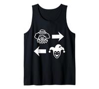 Clown a Sinistra Joker a Destra Fun Party Design Canotta