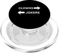 Clown a sinistra Joker a destra Fun Party Design PopSockets PopGrip per MagSafe