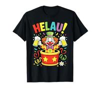 Clown Birra Coriandoli Karneval Helau Maglietta