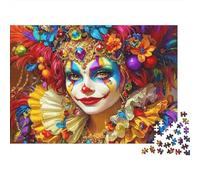 Clown colorato artistico Maschera Puzzle 1000 Pezzi Gioco di Puzzle 1000 Pezzi carta relax interazione familiare regalo casa 38x26cm/1000pcs