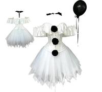 Clown Costume da donna Scary Charsacter Tulle Top Carnival Theater | Halloween Corsetto per feste Daily Stsage Performance Event Haunted House Carnival Theater