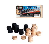 Clown Games - Wooden Checkers - 40 Pieces
