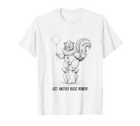 Clown Skunk w Coffee Magic Monday Sarcastico Adulto Maglietta