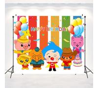 Clown Theme Birthday Party Backdrop for Studio Photo Booth Props (150x100m)