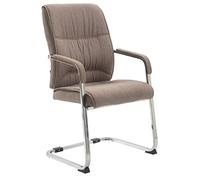 CLP Sedia Cantilever XXL Con Braccioli Anubis I Sedia Ospite Ufficio In Tessuto I Sedia Studio Carico Max 260 KG, Colore:tortora