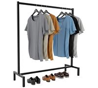 CLP Appendiabiti Melva I Appendiabiti in Metallo I Appendiabiti a piantana Nero, Colore:Nero, Dimensione:120x38x120
