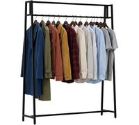 CLP Appendiabiti Stabile Nero Ingar, Stand Appendiabiti in Metallo Verniciato a Polvere, Barra Resistente Fino a 100 kg, Dimensione:L
