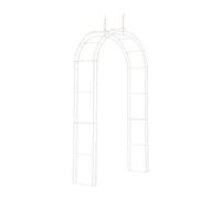 CLP Arco da Giardino Lenz in Ferro - Supporto Piante Rampicanti Rustico Nostalgico - Sostegno per Fiori Largh Passaggio 128 cm I Pergolato da Gi, Colore:Bianco