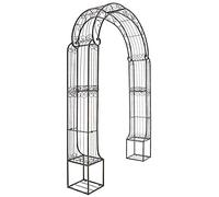 CLP Arco Giardino Alessia in Metallo Lavorato A Mano I Pergolato Giardino Con Ripiani I Larghezza Passaggio 228x123CM, Colore:bronzo