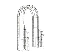 CLP Arco Giardino Sina Con Porta I Pergolato Esterno In Metallo Solido I H Passaggio 235 CM - L 108.5 CM I Sostegno Piante Rampicanti, Colore:bronzo