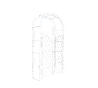 CLP Arco Per Piante Rampicanti Melissa Con Cancello In Ferro I Pergolato Per Fiori Con Porta Romantico Nostalgico, Colore:antico bianco