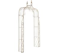 CLP Arco per rose Aurora in metallo, supporto per piante rampicanti, design romantico stile country, vari colori, Colore:antico marrone