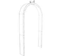 CLP Arco per Rose in Metallo Stabile Anna, Supporto Robusto per Rampicanti, Arco da Giardino Resistente alle Intemperie in Stile Rustico, Colore:antico-verde