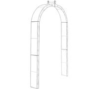 CLP Arco per Rose in Metallo Stabile Anna, Supporto Robusto per Rampicanti, Arco da Giardino Resistente alle Intemperie in Stile Rustico, Colore:Antico Bianco