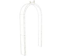 CLP Arco per Rose in Metallo Stabile Anna, Supporto Robusto per Rampicanti, Arco da Giardino Resistente alle Intemperie in Stile Rustico, Colore:Antico-Crema