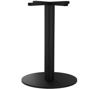 CLP Base del Tavolo in Metallo Nero, Gambe del Tavolo Marudi in Acciaio Verniciato a Polvere, Robusta Base del Tavolo per Interni ed Esterni, Colore:Nero, Forma:Rotondo