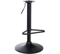 CLP Base di Ricambio per Sgabello, Telaio Sgabello con interasse 10x10 cm, Struttura in Metallo Regolabile in Altezza con poggiapiedi, Colore:Nero