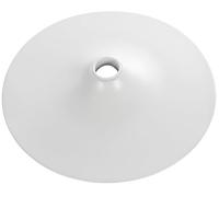 CLP Base in Metallo Rotonda da 38,5 cm, Piede di Ricambio per Sgabello da Bar, Robusta e Stabile, con Anello in Gomma Antiscivolo, Colore:Bianco, Dimensione: