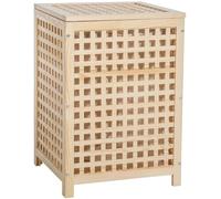 CLP Cassetta per Il bucato I Cassetta per Il bucato e Contenitore in Legno I Moderno Raccoglitore per Il bucato con Coperchio, Dimensione:L