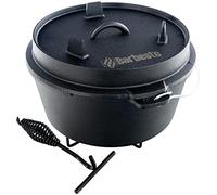 CLP Cassuerola Olandese In Ghisa Con Coperchio I Cucinare Grigliare E Campeggio, Dimensione:8.5 L