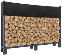 CLP Cavalletto per Legna da ardere Martin in Acciaio Verniciato I con telone, Colore:Antracite, Dimensione:M