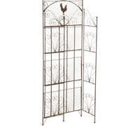 CLP Étagère Pieghevole Mia in Ferro I Scaffale Libreria Decorativo 4 Ripiani H 153 CM I Scaffale Cucina Étagère Rustico A Muro, Colore:Antico Marrone