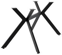 CLP Gambe da tavolo Cascada nere struttura a X per tavolo da pranzo cucina o scrivania ideale per fai-da-te portata max 120 kg Colore:nero;Dimensione:S