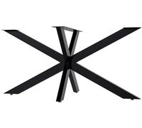 CLP Gambe del Tavolo Hardwick I Guide per tavoli Fai da Te con Altezza di 71 cm, Colore:Nero, Dimensione:150x78x71 cm